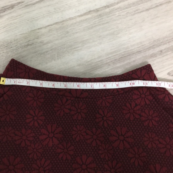 Joe B Burgundy & Black Floral Skirt - Picture 3 of 8